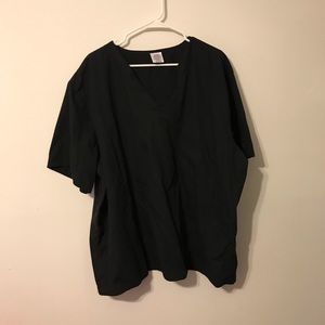 Men’s black scrub top